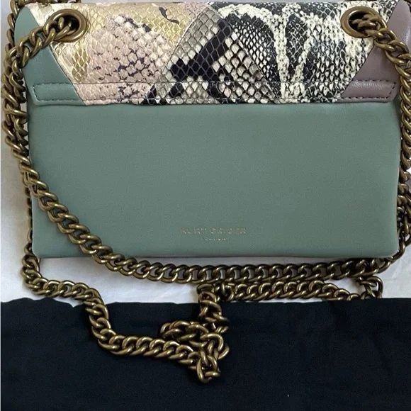 Kurt Geiger Mini Kensington X Multicolor Snake Print Shoulder Bag - Picture 10 of 11
